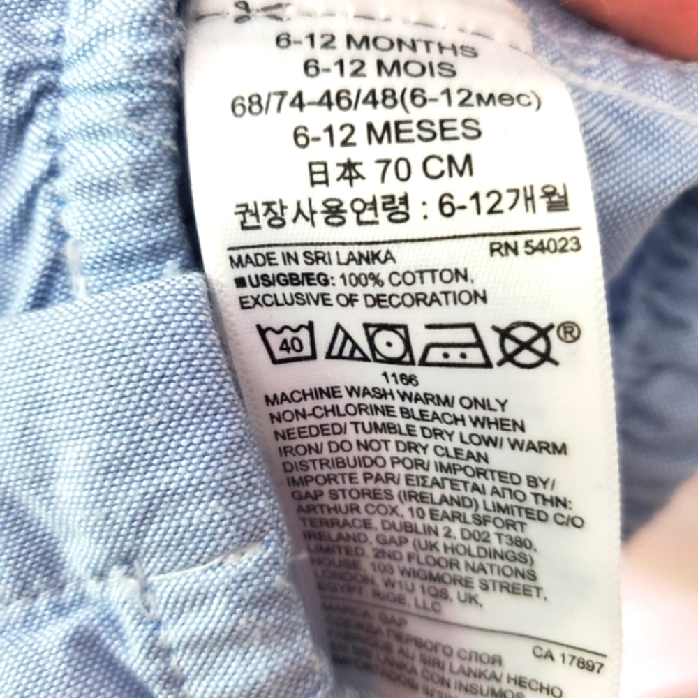 Baby Gap Collared Blue Button Down Shirt - Picture 4 of 4